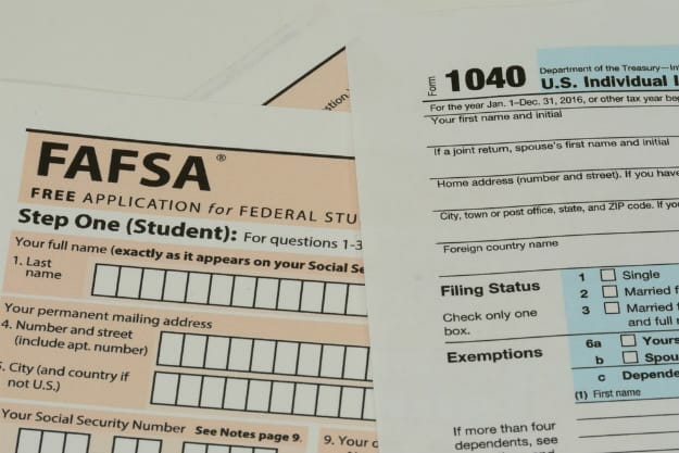 schedule 2 tax form fafsa